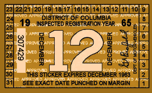 (image for) 1965 DC inspection sticker